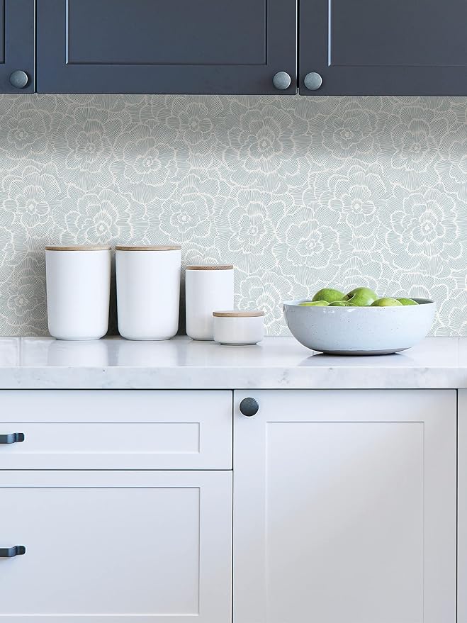 NuWallpaper by WallPops NUS4048 Saraya Peel & Stick Wallpaper, Blue - Image 3