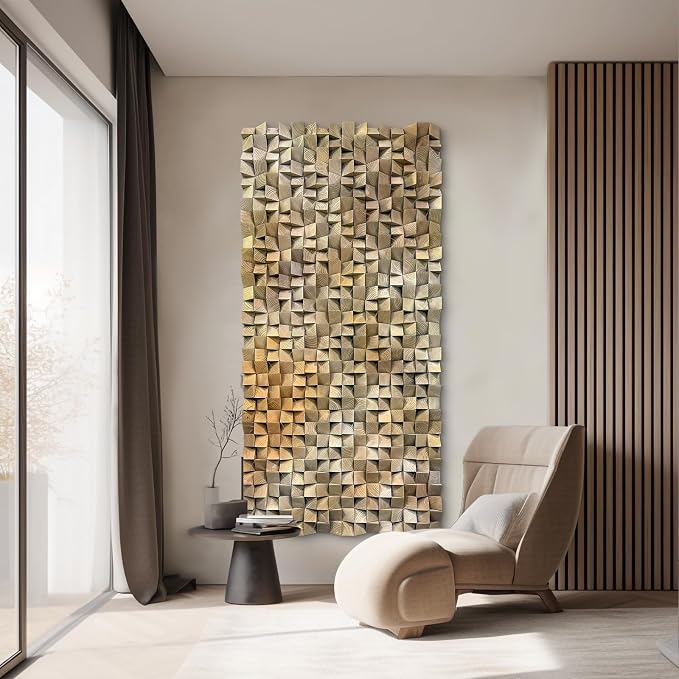 LIUZEYUE - Giant Textured Wood Panel, Modern Abstract Design, Focal Point for Corporate Space or Gallery39.4 x78.7 - Image 6