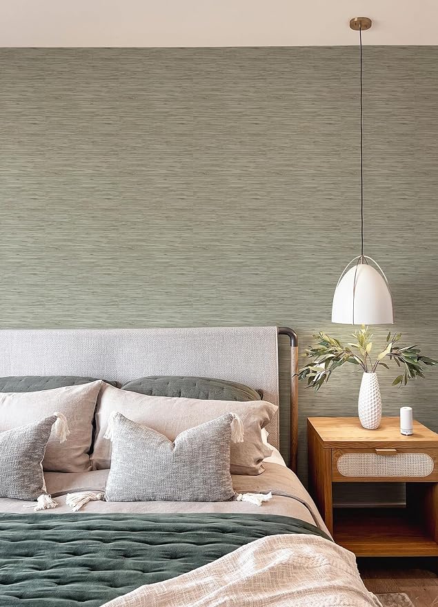 NuWallpaper Green Grassweave Peel and Stick Wallpaper, Textured Removable Wallpaper, 20.5 in x 18 ft - Image 2