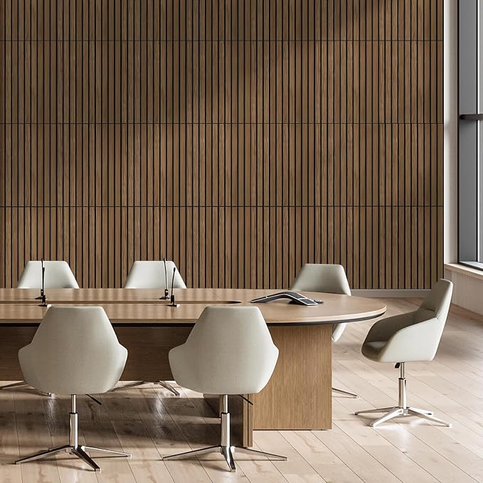 16" x 12" Acoustic Panels 24 Pack, Self-Adhesive 3D Wall Tile Walnut | Polyester Panels for Sound Absorption, Covers 32 Sq Ft, Odor-free, Harmless to Breathe & Touch, Reduce Noise and Echo, Walnut - Image 5