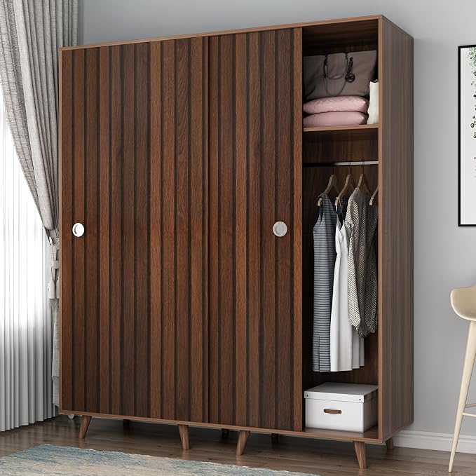 LaCheery 160x24 Inch Faux Wood Slat Wall Panel Wallpaper for Bedroom Walls Dark Brown Wood Peel and Stick Wallpaper Removable Contact Paper Wood Look Vinyl Wrap Self Adhesive Wall Paper Roll Furniture - Image 5