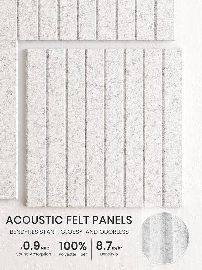Bumusty 48"x 36" Large Felt Bulletin Board Tiles, Light Gray | 12-Pack Cork Board Alternative, Wall Decor, 30 Pushpins, 60 Adhesive Tabs, Vision Board, Office, Classroom, Home, Dorm - Image 3