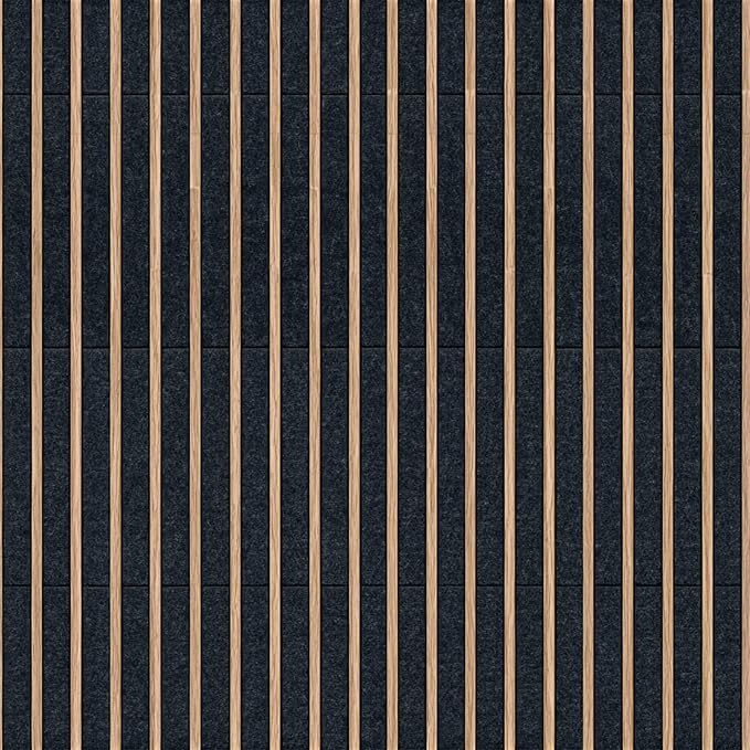 Dark Vertical Slat Panel Peel and Stick Wallpaper Self Adhesive 17.72" x 118.12'' Wood Grating Stripe Minimalist Stripe Wall Paper Renter Friendly Removable Waterproof for Living Room Bedroom by Unknown
