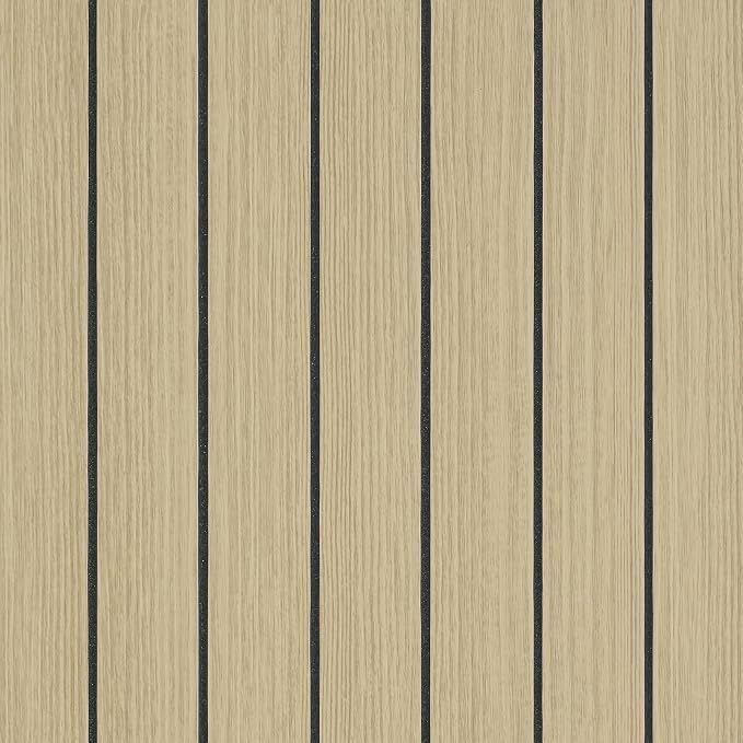 CHIHUT 3D Brown Wood Panels for Interior Walls Decor Acoustic Flexible Slat Wood Peel and Stick Wall Panels Roll Self Adhesive Decorative Foam Wall Paper for Kitchen Island Ceiling RV 12"x79" - Image 7