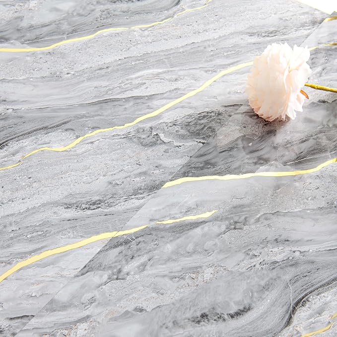 Haimin 3D Wall Panels Peel and Stick Marble Tile Look 10 Pack Waterproof | Lightweight, each 23.6x11.8in, total 19.4 sq ft. Kitchen & bath backsplash, bedroom/living rm decor. Marble-look faux tile. - Image 7