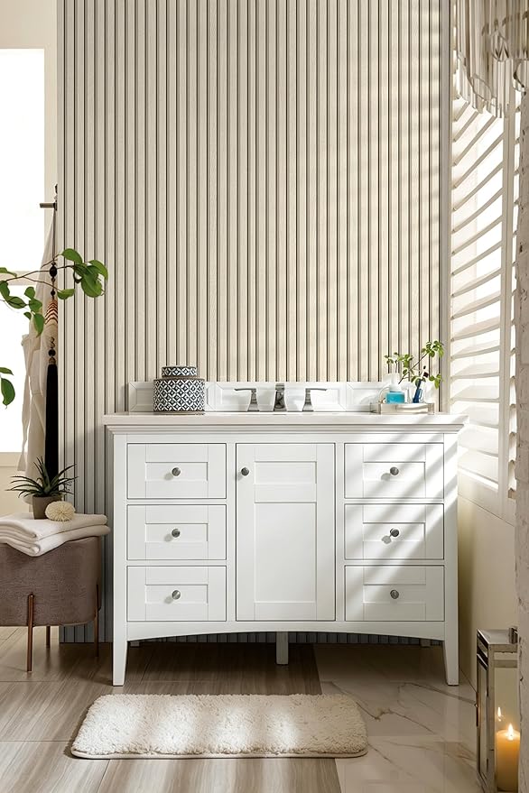 myforHD Wallpaper Peel and Stick Wood Grating Stripe Self-Adhesive Wallpaper Faux Wood Contact Paper Wood Slats Self Adhesive Wall Paper PVC Vinyl Film Removable Waterproof 17.3" x 393" - Image 6