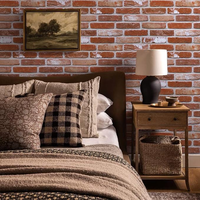 Commomy Faux Brick 3D Wall Panels,Thin UrltraLight PVC 22.8" x 11.8" | Thin UrltraLight PVC Peel and Stick Tile Retro Brick Printable for Bedroom,Living Room,TV Background（Covers 22.48 sq.ft - Image 8