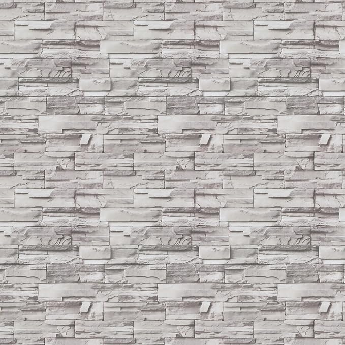 Timeet Brick Wallpaper Peel and Stick Wallpaper Faux Brick Contact Paper Stone Wallpaper 17.3in x118.11 Self-Adhesive Removable Wall Paper for Bedroom Living Room Wall Decor by Timeet