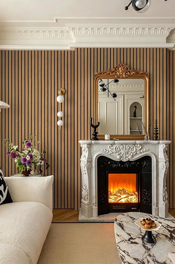 Safiyya 3-Piece 3D Thick Wood Slat Wall Panels for Interior Wall Decor 15.7 "x35.4", Self-Adhesive Acoustic Wall Panels for Stylish Decor and Noise Reduction, Oak - Image 7