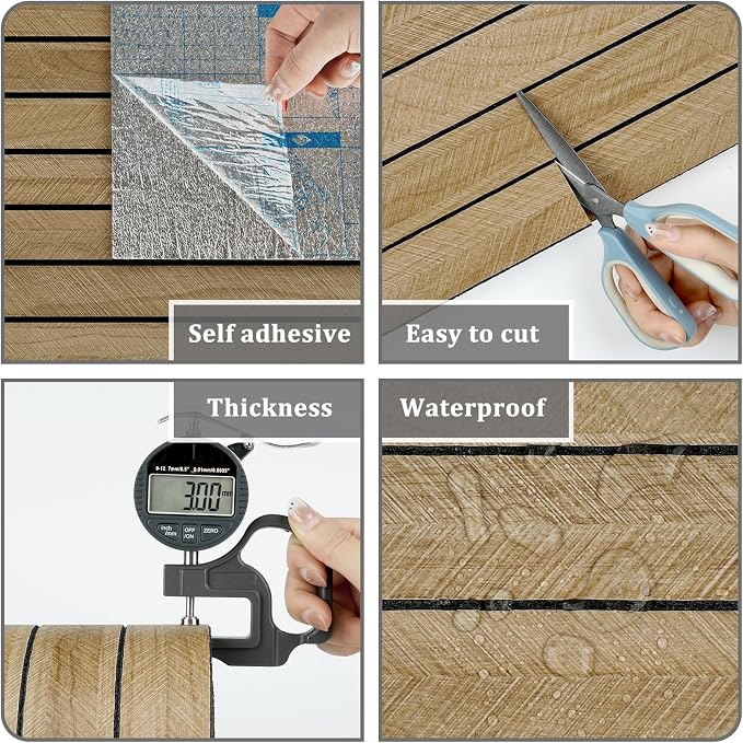 3D Brown Wood Wall Panels Acoustic Slat Wall Paneling | Peel and Stick Wood Panels Self Adhesive Flexible Veneer Wooden Slats for Bedroom Living Room Workshop Wall Decor 197"x11.8" - Image 6