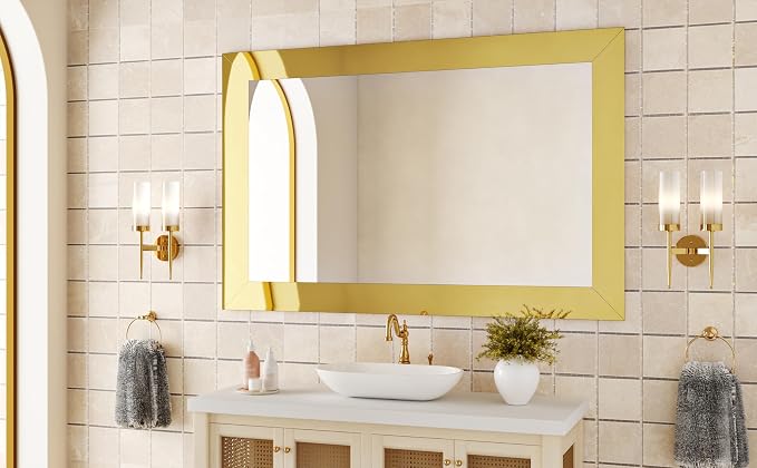 WESTICK Gold Mirror Tape Border Bathroom Peel and Stick Gold Wallpaper Borders Waterproof Flexible Glossy Mirror Frame Border for Classroom Kitchen Home Decoration DIY Gift Wrap Trim 4" x 394" - Image 8