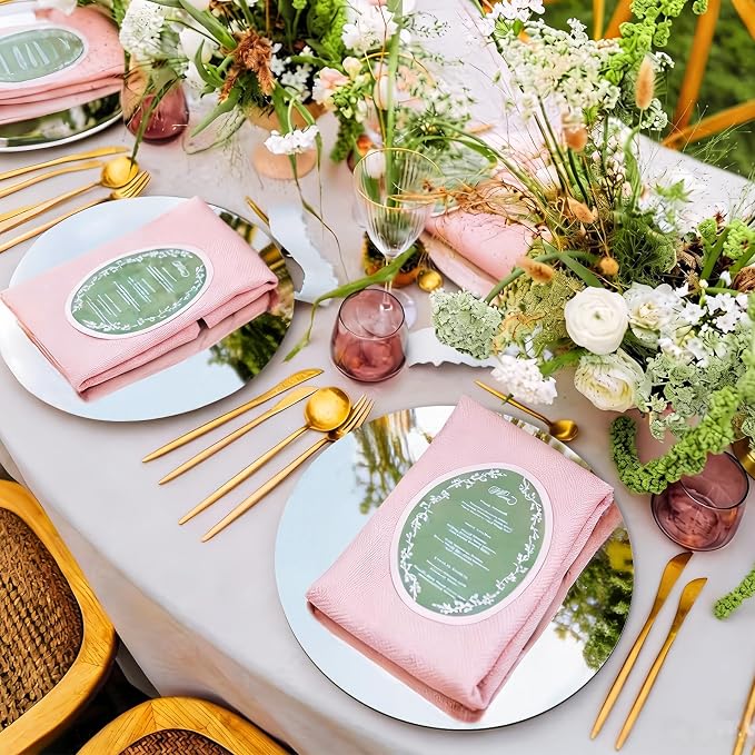 12PCS Round Mirror Tiles for Centerpieces, Mirror Trays Flat 8inch Circle Mirrors for Tables Mirror Centerpieces, Circle Mirror Candle Plates for Table Centerpieces Wedding Party Centerpieces - Image 7