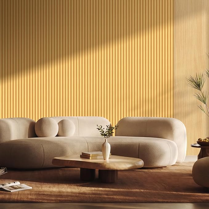 Slat Wall Panel 4-Pack, 108’’x5.7’’, Oak | Real Wood Material, with 2Pcs End Trims, Wood Wall Panel for Interior Wall Decor, Bedroom, Living Room, TV Background - Image 5