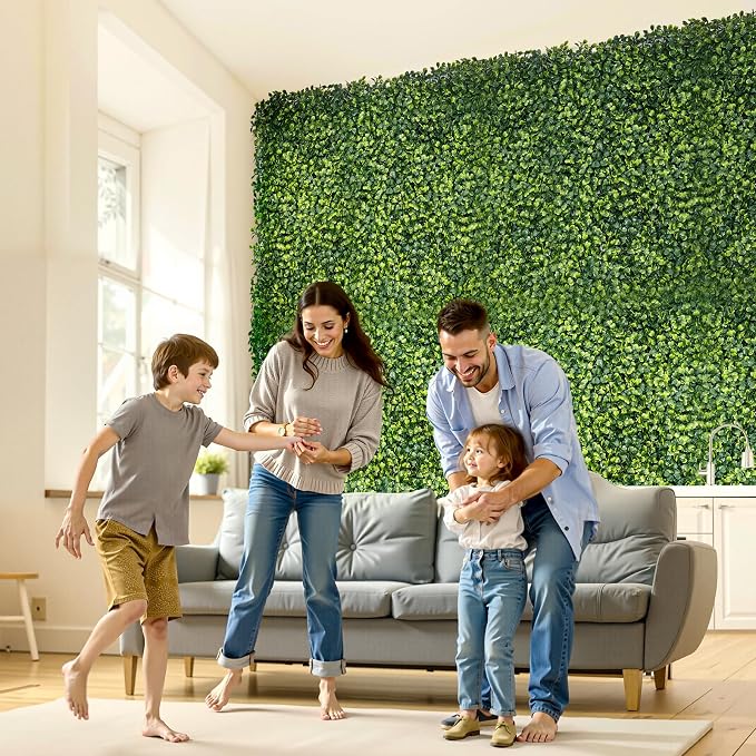 VEVOR Artificial Grass Wall Panels, 40 x 120 inch, Milan Grass Greenery Boxwood Panel for Indoor Outdoor Green Decor & Ivy Fence Covering, Privacy Backdrop Wall Hedge Screen for Garden - Image 8