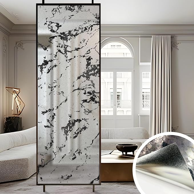 LiveInUrban Vintage Foxed Paint Antique Chrome Reflective Style Wallpaper, Grunge Peel and Stick Contact Paper for Wall Furniture Vanity Dresser Home Decor, 22.83"x78.74" by LiveInUrban