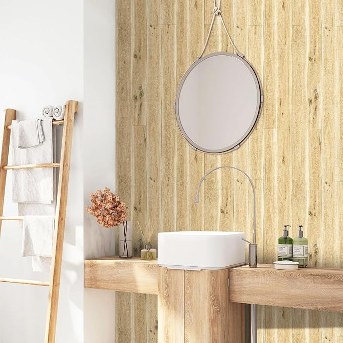 Yun-aeon Realistic Wood Peel and Stick Wallpaper 17.7"x1200" Contact Paper Wood Grain Self-Adhesive Film Waterproof & Removable Wallpaper Decorative Vinyl for Kitchen Countertops Cabinets - Image 8