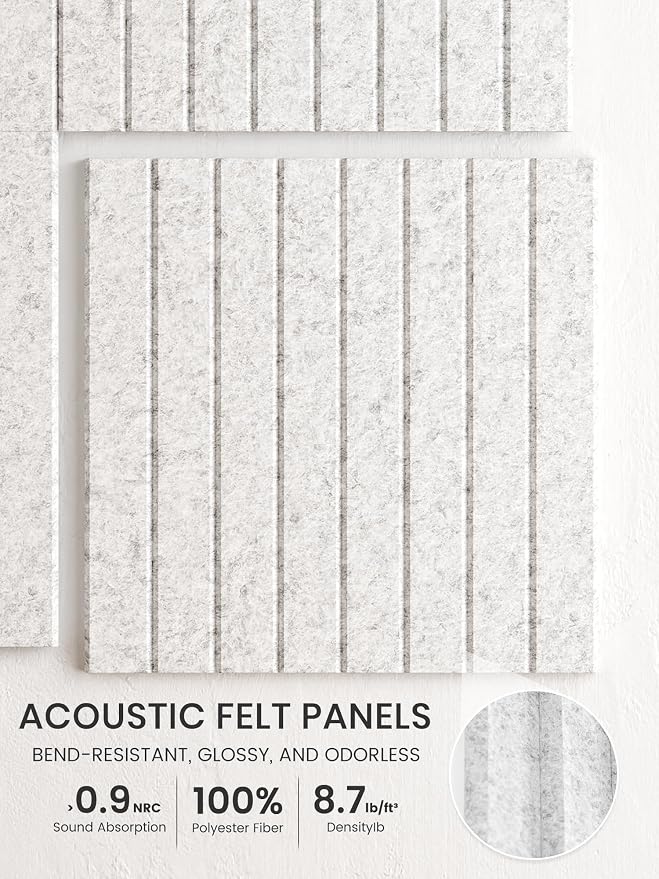 Bumusty 36"x 24" Large Felt Bulletin Board Tiles,Light Gray | 6-Pack Cork Board Alternative, Wall Decor, 30 Pushpins, 30 Adhesive Tabs, Vision Board, Office, Classroom, Home, Dorm - Image 3