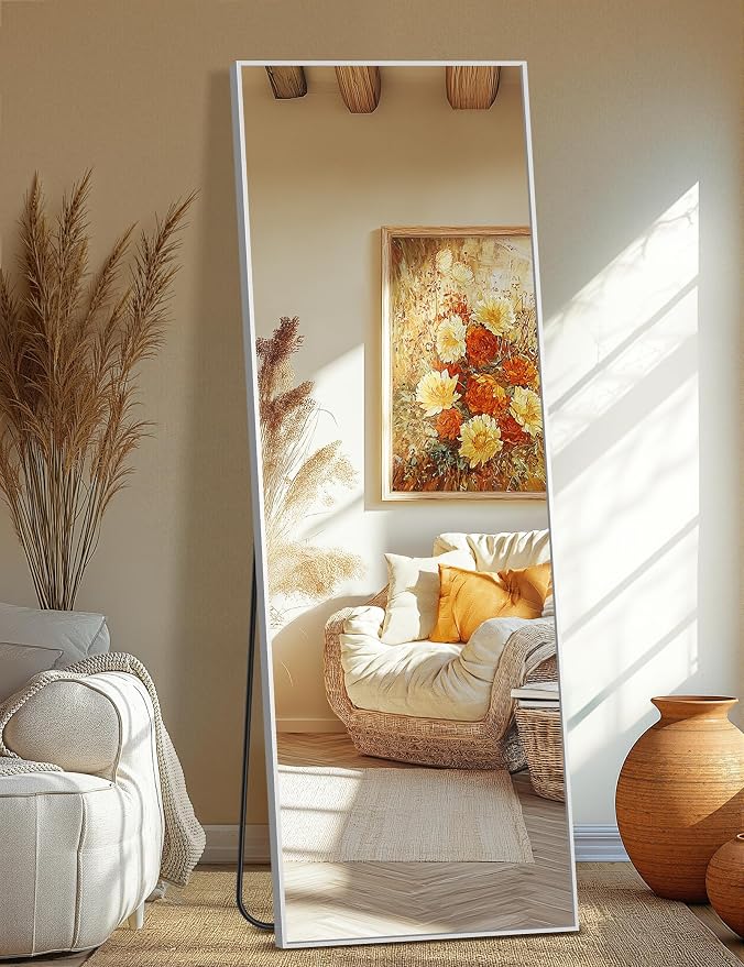 Full Length Floor Mirror 70"x24", Large Standing Body Mirror, Silver by TRAHOME