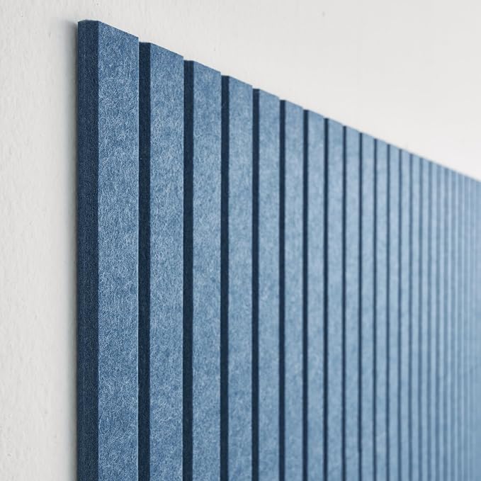 VIVELDA Large Bulletin Board 48x36- Office Wall Organizer to Replace Your Old Cork Boards for Walls for Office Decor -12-Pack Felt Wall Panels to Use in Home Office Decor, Classroom Decor (Slat Blue) - Image 6