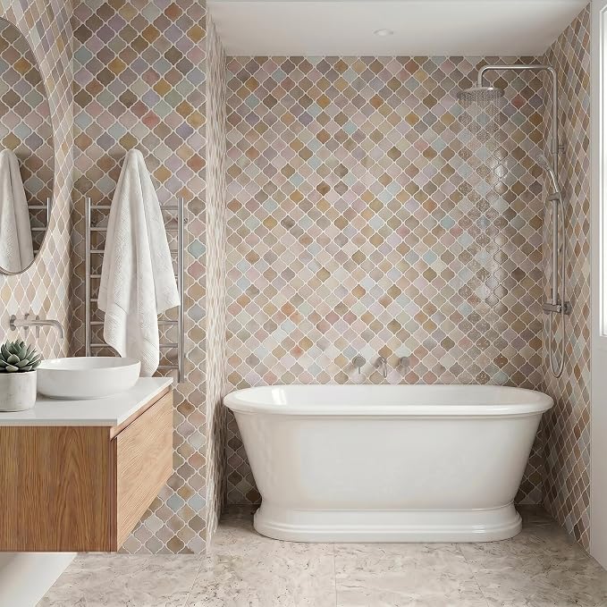 Arttown Peel and Stick 3D Wall Backsplash, 10-Sheet, 12" × 12" Moroccan | Subway Tiles Self Adhesive Thicker Design Wall Tile Panel Wallpaper for Kitchen Balcony Bathroom Rental Housing - Image 4