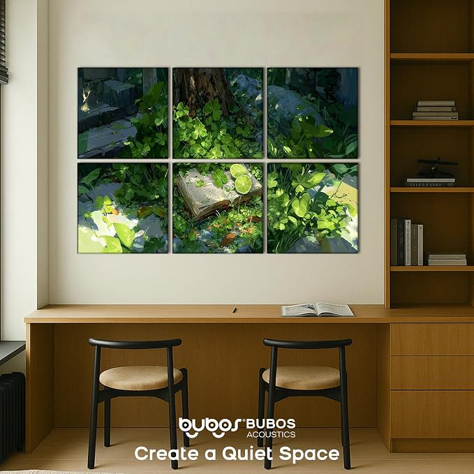 BUBOS 6 Pack Art Acoustic Wall Panels,70.8”x47.2”Self Adhesive for Home Decor | Peel and Stick, for Home Office, Studio & Wall Decor Sound Treatment, Wall Panels for Noise Reduction & Stylish Room - Image 5