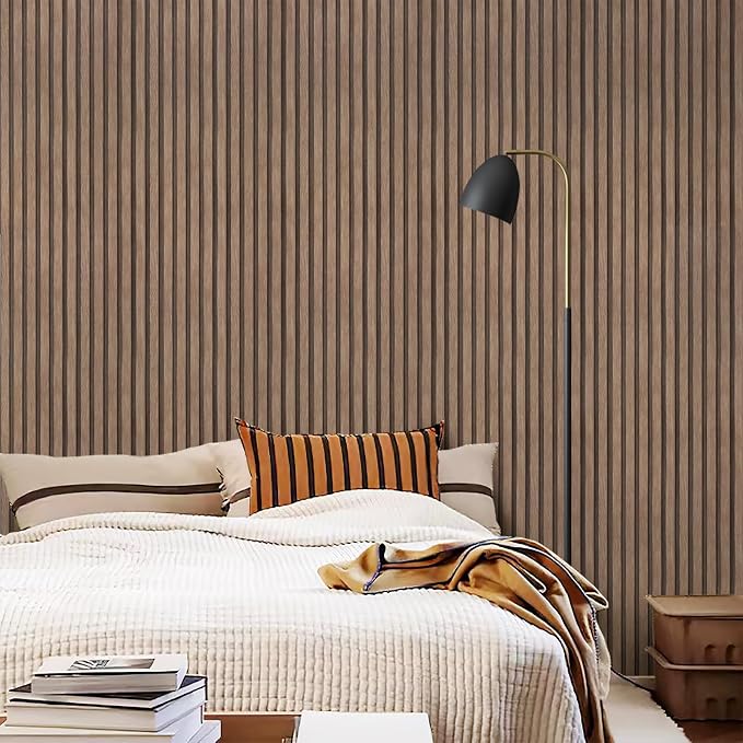 Yun-aeon Natural Wood - Light Tan Slats Peel and Stick Wallpaper for Wall | 17.3"x 160" Self-Adhesive Waterproof Vinyl Removable Wall Paper for Wall Decor Bedroom - Image 4