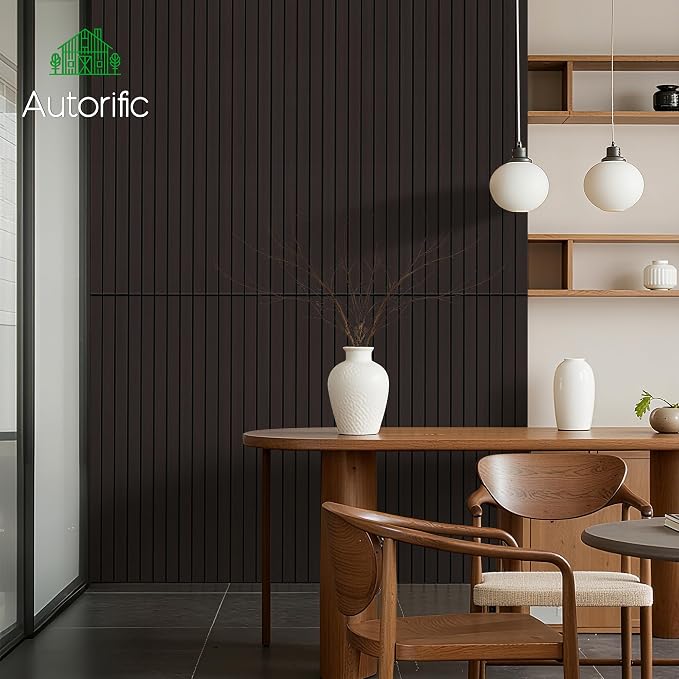 Acoustic Wall Panels,10 Pack 47.2”x23.6”x0.35” Sound Panels,Ebony | Simulated Wood Grain Finish Wall Panels,Decorative PVC Wood Veneer Soundproof Panels for Wall, High-Density Polyester Fiber - Image 3