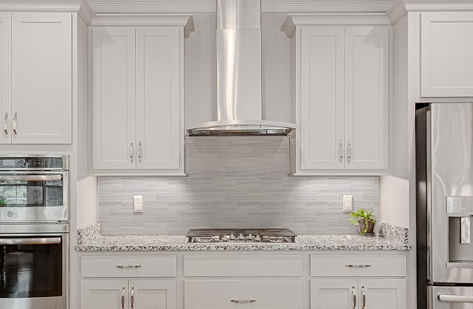 StyloVue 4 Pieces Peel and Stick Backsplash for Kitchen, 3" x 6" PVC Subway Tile 2026 Upgraded Dolomite Star Gray Backsplash Stick on Tile Elevate Kitchen Fireplace RV - Image 2
