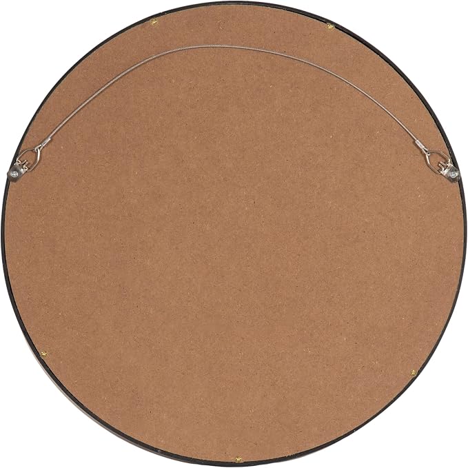 Kate and Laurel Travis Modern Round Wall Mirror Set; Set of 3; Varying Sizes; Black; Decorative Three-Piece Circle Mirror Set for Use as Bathroom Mirror Decor or Gallery Wall Mirrors - Image 8