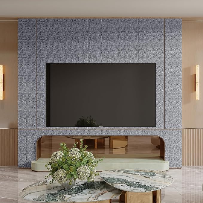 Yutianli 3D Wall Panel Peel and Stick Soundproof Foam Linen Wall Cloth Grey 16.7"x118" Self-Adhesive Decorative Wallpaper Anti-Collision Wall Padding - Image 6