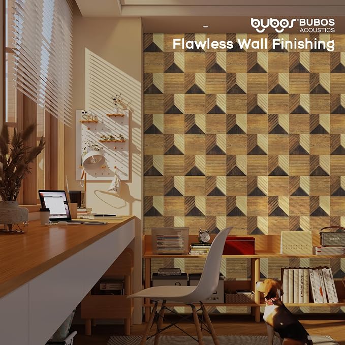 BUBOS 6 Pack Art Acoustic Wall Panels,70.8”x47.2”Self Adhesive for Home Decor | Peel and Stick, for Home Office, Studio & Wall Decor Sound Treatment, Wall Panels for Noise Reduction & Stylish Room - Image 7