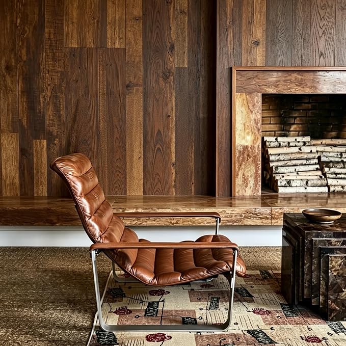 Peel and Stick Wall Panels, Easy Self Adhesive Vinyl Tiles Wall Planks, Farmhouse Wood Grain Shiplap for Kitchen Bedroom Interior WallDecor (12 pcs/18.1 Sq Ft/Box) (Dark Smoked Oak) - Image 5