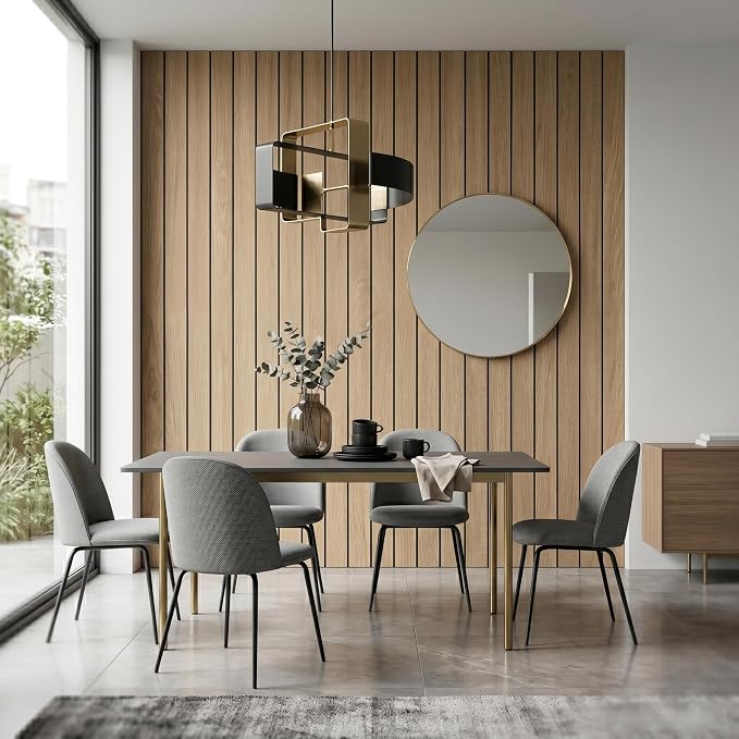Peel and Stick Wall Panels：Waterproof & Easy to Cut, 236"x15.7" Natural Oak | Self-Adhesive PVC Wood Panels for Interior Walls, Slat Panels 3D Wood Grain Look,Ideal for Living Room, Bedroom & Ceilings - Image 8