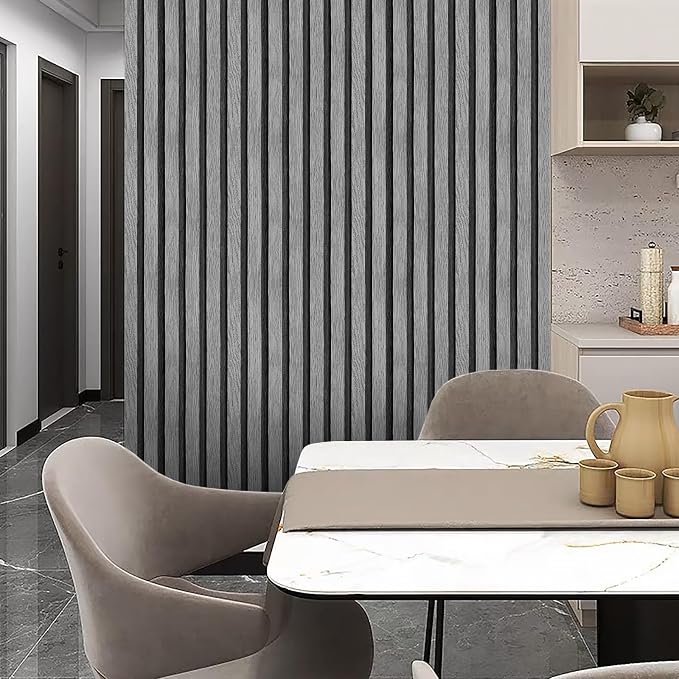 Yun-aeon Natural Wood Peel and Stick Wallpaper Grey Wood Slats - 17.3"x 480" Self-Adhesive Waterproof Vinyl Removable Wall Paper for Wall Decor Bedroom - Image 8