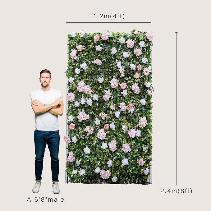 Artificial Luxury‌ Flower Wall Panels, Gorgeous 3D Silk Floral Backdrop for Wedding, Baby Show, Party and Home Decor, Quick Assembly/Storage, Both Eco ＆ Pet Friendly - Image 6