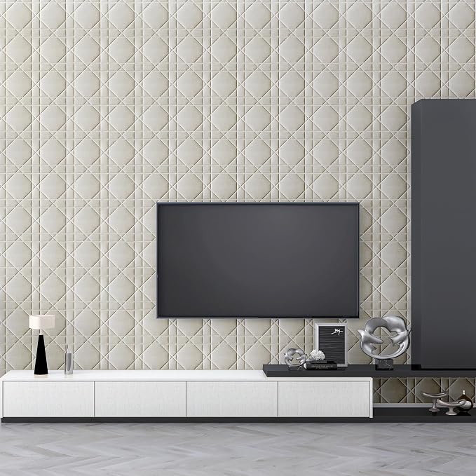 Velvet 3D wall Panels for Interior wall Decor Peel and Stick, Soundproof Geometric Textured 3D Wall Panels for Living Room, Bedroom, TV Background 17.7" x 17.7", Cover 26.15 Sq.Ft 12pcs Grey - Image 7