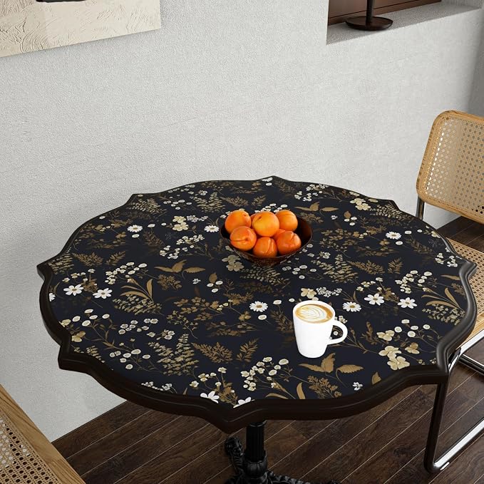 Laatse Floral Leaf Vintage Wallpaper Peel and Stick 17.5"x78.7", Dark Gold | Self Adhesive/Removable/Waterproof/Thick Vinyl Contact Paper for Bathroom Bedroom Shelf Cabinet Drawer,Prepasted,Easy Peel - Image 7