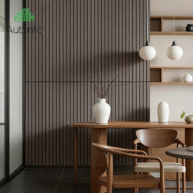 Soundproof Panels,10 Pack 47.2”x23.6” Acoustic Wall Panels,Walnut | Simulated Wood Grain Finish Sound Dampening Panels,Decorative PVC Wood Veneer Acoustic Panels, High-Density Polyester Fiber - Image 4