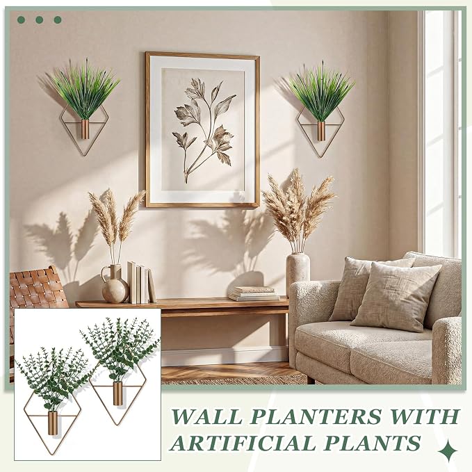 Canlierr 4 Pcs Wall Decor Hanging Planters, Aquatic Plant, Antique Bronze - Image 5