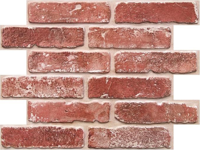 3D Faux Brick Wall Panels Peel and Stick, Designed for Quick DIY | Vintage Red, 10 Pcs 15.7" x 11.8", Brick-Look, Light PVC Fake Brick Wall Covering Tiles for Wall Renovation, Cover 12.9 sq ft - Image 9