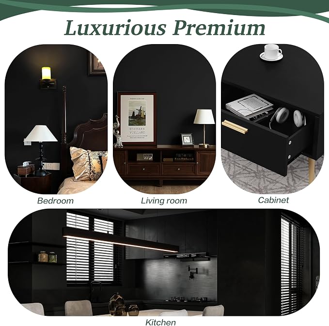 Dimoon 78.7''x17.7'' Black Peel and Stick Wallpaper Contact Paper Modern Self Adhesive Wall Paper Removable Renter Friendly Textured Solid Color Shelf Cabinet Vinyl Roll (78.7''x17.7'',Black) - Image 5