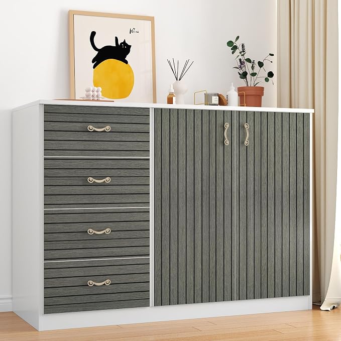 3D Grey/Black Wood Slat Wall Panels PVC Peel and Stick Wood Panels | Acoustic Wall Panels Self Adhesive Removable Wood Wallpaper for Bedroom RV Interior Wall Decor Stick on Walls 11.8 x 118 in - Image 6