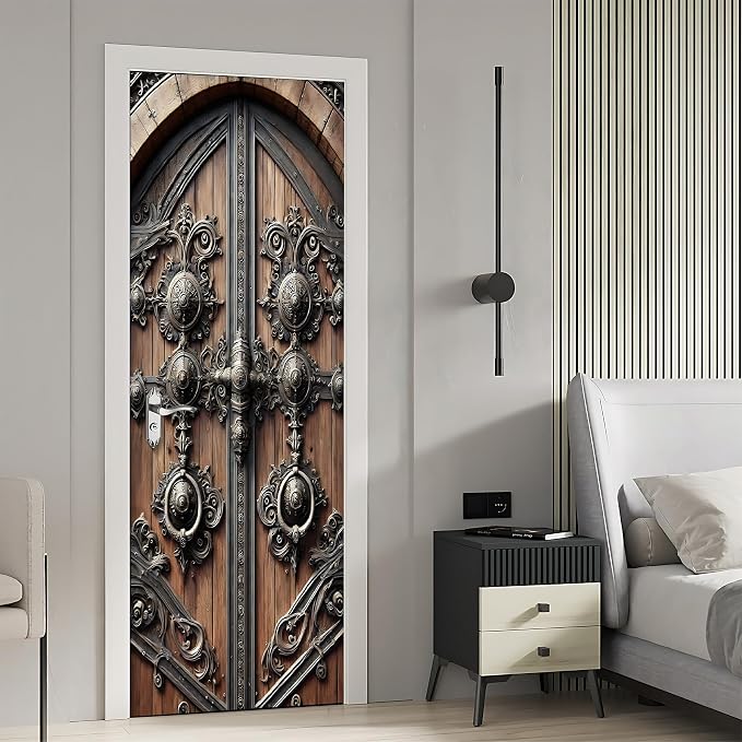 3D Door Stickers, Peel and Stick Wallpaper ，Self-Adhesive Mural PVC Waterproof Wall Poster for Home Decor 30.3" W x 78.7" H - Image 6