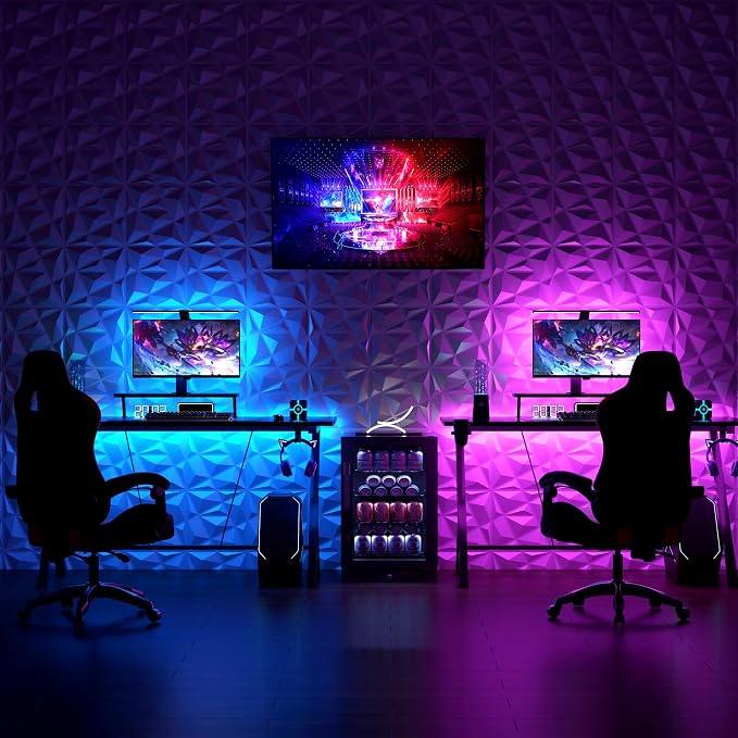 MIX3D 33 Pack 3D Wall Panels, Modern Diamond Textured Design for Interior Wall Decor in Living Room Bedroom Game Room Office Hotel, White, 12'' x 12'' Cover 32 Sq. Ft - Image 4