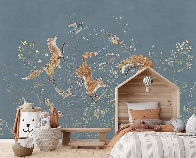 Animal Wallpaper Peel and Stick Woodland Wildlife Safari Wall Mural | 137"x96", Self Adhesive Canvas, for Bedroom Living Room Bathroom, Seamless, No overlapping - Image 3