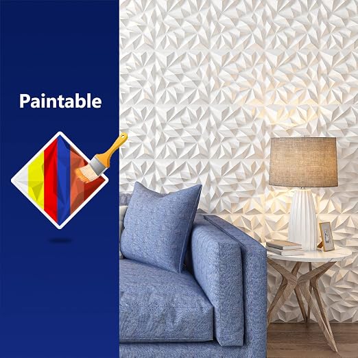 Art3dwallpanels 3D Wall Panels, White, 33 Pack | Modern 3D PVC Wall Tiles, Waterproof Fireproof, 33 Sheets White Pack, Easy DIY Mount for Residential Commercial Accent Wall - Image 4