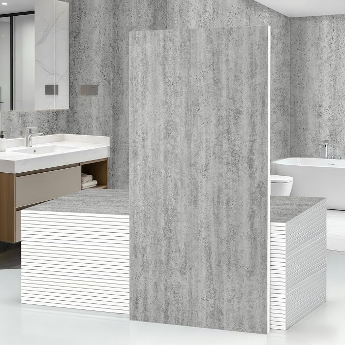 20Pcs 3D Faux Stone Wall Panels 23.6"X11.8" Grey Textured Tiles Peel and Stick Wall Panels Self Adhesive Backsplash Tiles for Interior Wall Decor Living Rooms TV Walls Kitchen Bathroom by GRITHOME