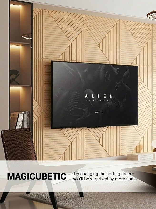 6 Pack UV Wood Texture Grooved Acoustic Wall Panels | 23.6×23.6 Inch Self-Adhesive Decor Wall Art, Total Size 70.8×47.2 Inches for Theater Living Room Office - Image 6