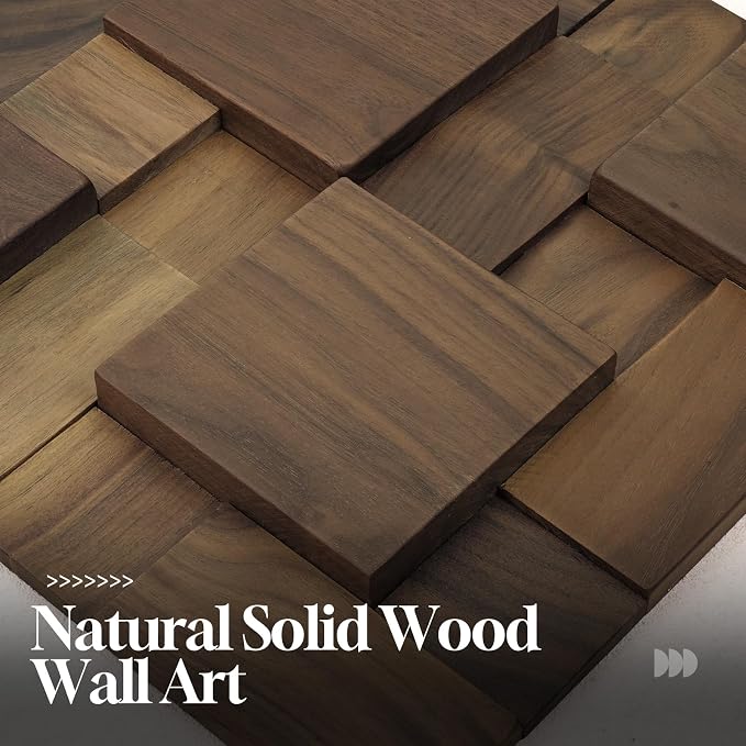 Large Wood Abstract Wall Art for Living Room, Modern 3D Artwork for Walls | Neutral beige tone, Textured paintings, Big woodern layered sculpture, Bedroom dining room office wall decor aesthetic - Image 6