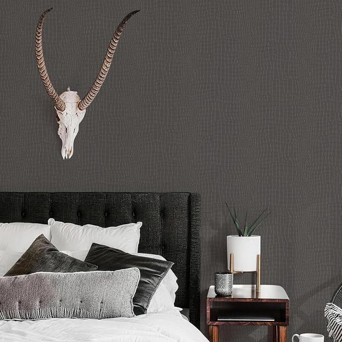 Zeeko Light Coffee Crocodile Peel and Stick Wallpaper 17.3" x 984" | Textured Embossed Contact Paper Removable Waterproof Self Adheisve Wall Paper for Cabinet Bedroom Bathroom - Image 3